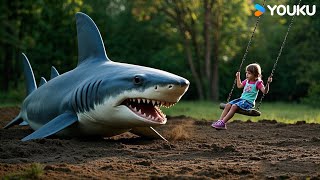 The little girl on the swing is in trouble! | Land Shark | YOUKU MONSTER MOVIE