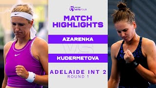 Victoria Azarenka vs. Veronika Kudermetova | 2023 Adelaide 2 Round 1 | WTA Match Highlights