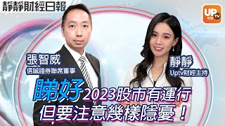 睇好2023股市有運行 但要注意幾樣隱憂！《靜靜財經日報》 09/01/2023 主持：靜靜 嘉賓：張智威（Alvin） 信誠證券聯席董事