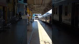 Erode to Palakkad town Memu train arriving Palakkad junction.