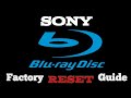 Sony Blu-Ray Player Factory Reset [2024]