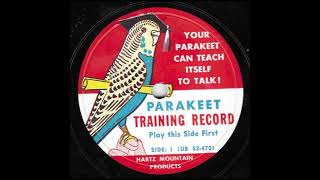 Hartz Mountain budgie/parakeet training record (1952)