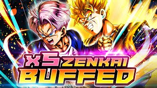 HOW IS THIS DAMAGE REAL?! 5x ZENKAI BUFFED LF GOHAN AND TRUNKS SHRED ALL! | Dragon Ball Legends