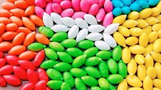 Rainbow Satisfying Video | Mixing Candy ASMR with M&M's & Skittles Slime Cutting  #1m