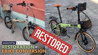 (ASMR Bike Restoration) DAHON SPEED D7 with SWYTCH E-Bike Conversion