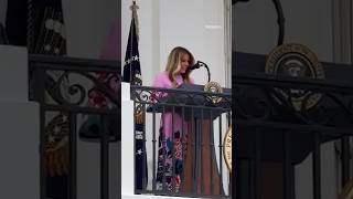 Melania Trump rewears hot pink Valentino jumpsuit #trump #donaldtrump #whitehouse