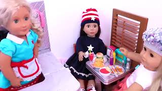 Baby doly food cart and cooking toys play