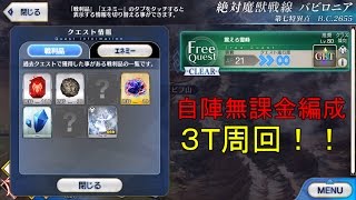 【FGO】「呪獣胆石」七章「エビフ山」３Ｔ周回