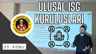 23. Konu: Ulusal İSG Kuruluşları (gazi üniversitesi isg sınavları)