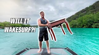 TABLE SURFING!! - WAKESURFING - BOAT - WAKEBOARD