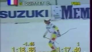 Catherine Quittet wins super-G (Pfronten 1987)