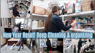 New Year House Reset! Pantry Deep Clean \u0026 Organize, Fridge, Laundry, Bedroom, Etc Starting Fresh