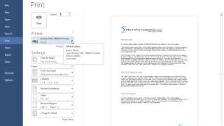 Lesson 7 - Printing Documents In Word