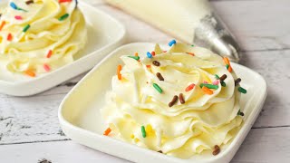 Buttercream Frosting Without Icing Sugar | No Condensed Milk | Less Sweet Buttercream Recipe