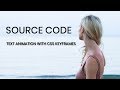 Text animation using css keyframes ( source code )
