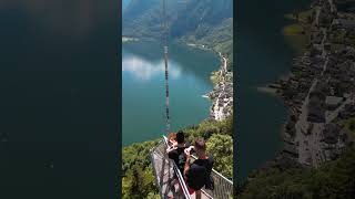 Aerial view of Hallstatt Skywalk in Hallstatt, Austria 🇦🇹 #austria #hallstatt #mini3pro