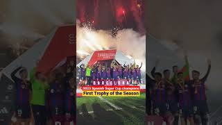 Barcelona 2023 Spanish Super Cup Champion | First Trophy Of The Season #barcelona #shorts