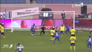 دوري بلس- هدف الهلال الاول ضد النصر الجولة 20 من دوري عبداللطيف جميل