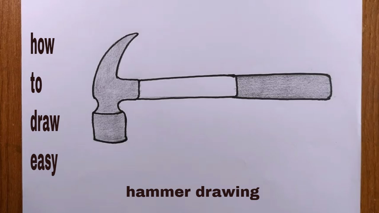 How To Draw A Hammer/Hammer Drawing - YouTube