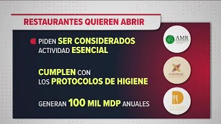 Restauranteros piden convertirse en esenciales para poder operar | Noticias con Ciro Gómez Leyva