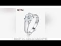 oevas real 2 carat d color moissanite wedding rings for women 18k white gold plated 100% 925 sterlin