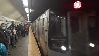 MTA NYCT: R160 (Q) Train at Canal Street (Again)