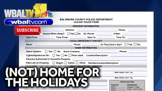 Baltimore County Police stress holiday home safety