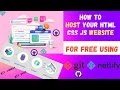 How to host a website using Netlify and Github for free - Complete Netlify Tutorial