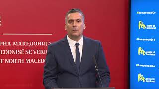 Прес-конференција на портпаролите на Владата, Душко Арсовски и Муамет Хоџа