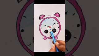 cute clock drawing for kids