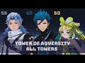 Jiyan Aalto team vs All Towers showcase in Tower of Adversity (All 3 crest) | Wuthering Waves