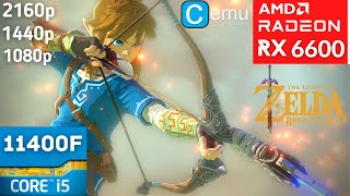 Cemu - Zelda: Breath of the Wild - 2160p, 1440p \u0026 1080p - RX 6600 + i5 11400F