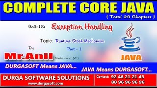 Core Java Exception Handling Runtime Stack Mechanism Part -1
