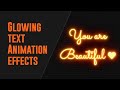 Glowing Text Animation Effects - Pure CSS