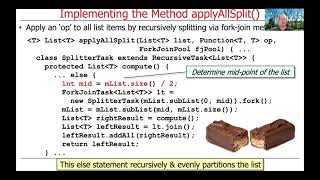 Evaluating the applyAllSplit() Java Fork-Join Framework Programming Model