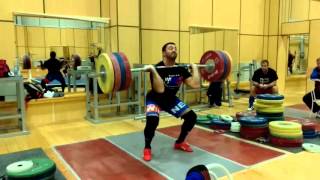 Dmitry Berestov Power Clean + Push Press 190KG Chekhov 10/2015