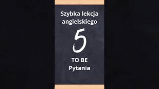 Szybka lekcja part 5, poczekaj do końca #english #angielskionline #tobe #nauka #językiobce