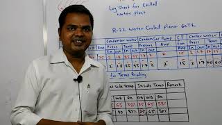 Chilled water plant log sheet Part- 1