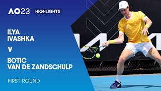 Ilya Ivashka v Botic Van de Zandschulp Highlights | Australian Open 2023 First Round