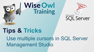 Use multiple cursors in SQL Server Management Studio