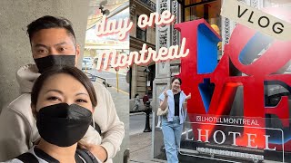 MONTREAL TRIP DAY ONE - L HOTEL ROOM TOUR - SCHWARTZ DELI - MA POULE MOUILLEE- TRAVEL VLOG