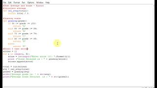 Test Average and Grade - Python