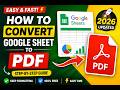 How to Convert Google Sheet to PDF | 2026