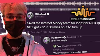 NICK MIRA MAKING ALOT OF BEATS BECAUSE THE INTERNET MONEY TEAM SENT 222 LOOPS BEFORE STREAM 🌐🔥