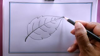 how to draw a leaf easy/leaf drawing