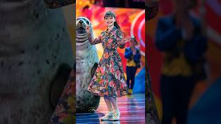 A woman merges with a seal on AGT #dance #missuniverse #agtseason15 #fashion #agtfinale#agt