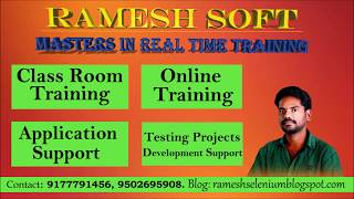 RAMESHSOFT: How to verify page title |Selenium in Realtime|| How to verify text of WebElement
