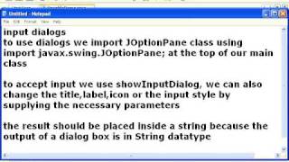 JAVA - Lesson 4 - input dialogs