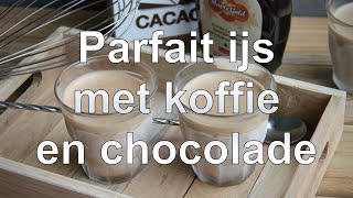 Parfait ice cream with coffee and chocolate recipe