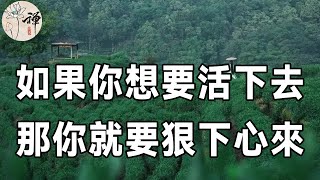 佛禪：不是所有人都配得上你的善良，如果你想要活下去，那你就要狠下心來，改掉這4個毛病